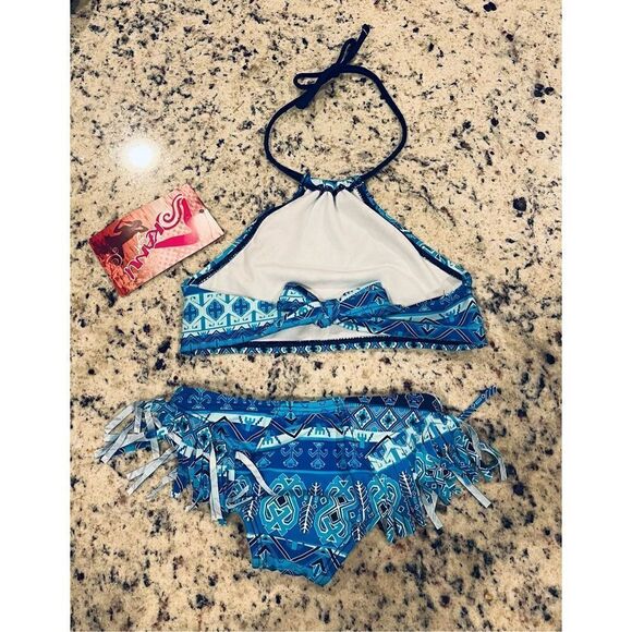 Kanu Surf Girls UPF 50+ Beach Sport Halter Bikini 2-Piece Swimsuit - Picture 3 of 4